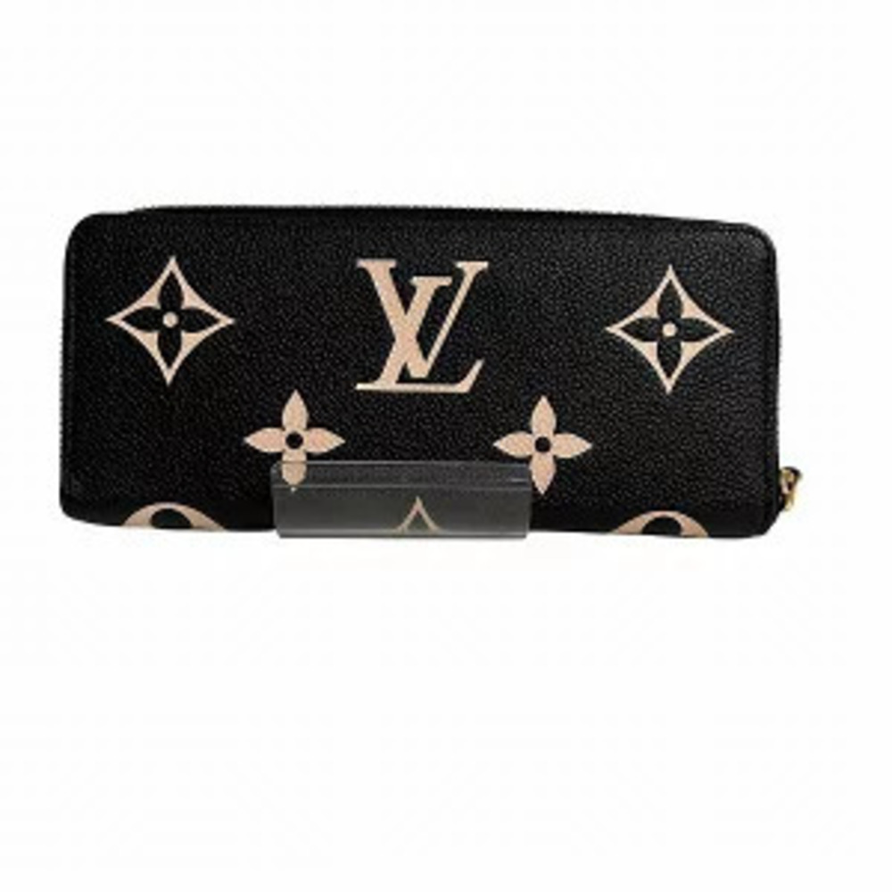 Louis Vuitton Long Portefeuille Empreinte Bicolor Clemence Monogram Wallet Brown
